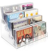 Vowcarol 4-Tier CD Storage Organizer, Dvd Case Holder Organizer CD Holder for 32 CD Jewel Cases