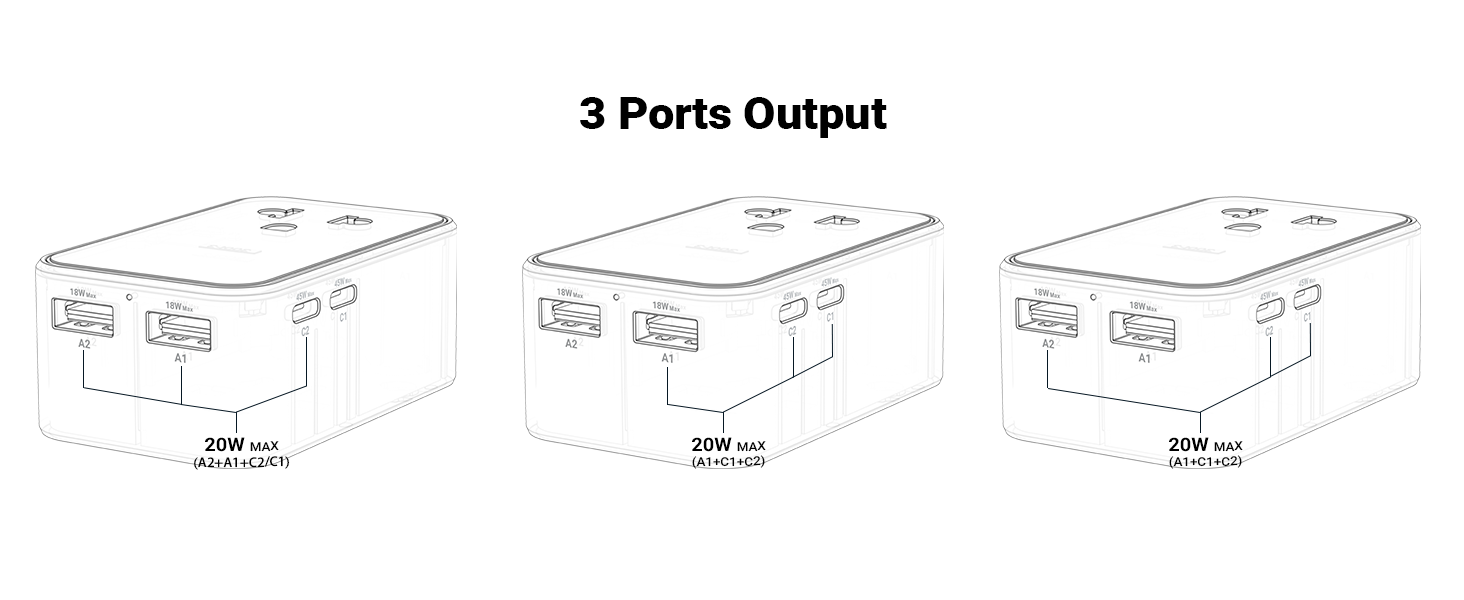 45W Universal Travel Adapter