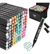 FROKO Upgraded version Alcohol Markers, 120 Colors Dual Tip Art Marker, Drawing Markers