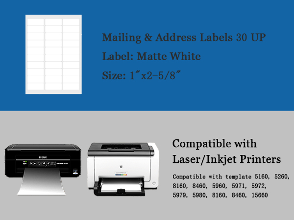 Address labels 30 per sheet