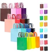 qiqee 13''x10 x5 Large Gift Paper Bags with Handles Bulk 32-Packs Gift Bags 16 Different Senior C...