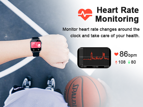 The Fitness tracker tracks your heart rate, sleep quality