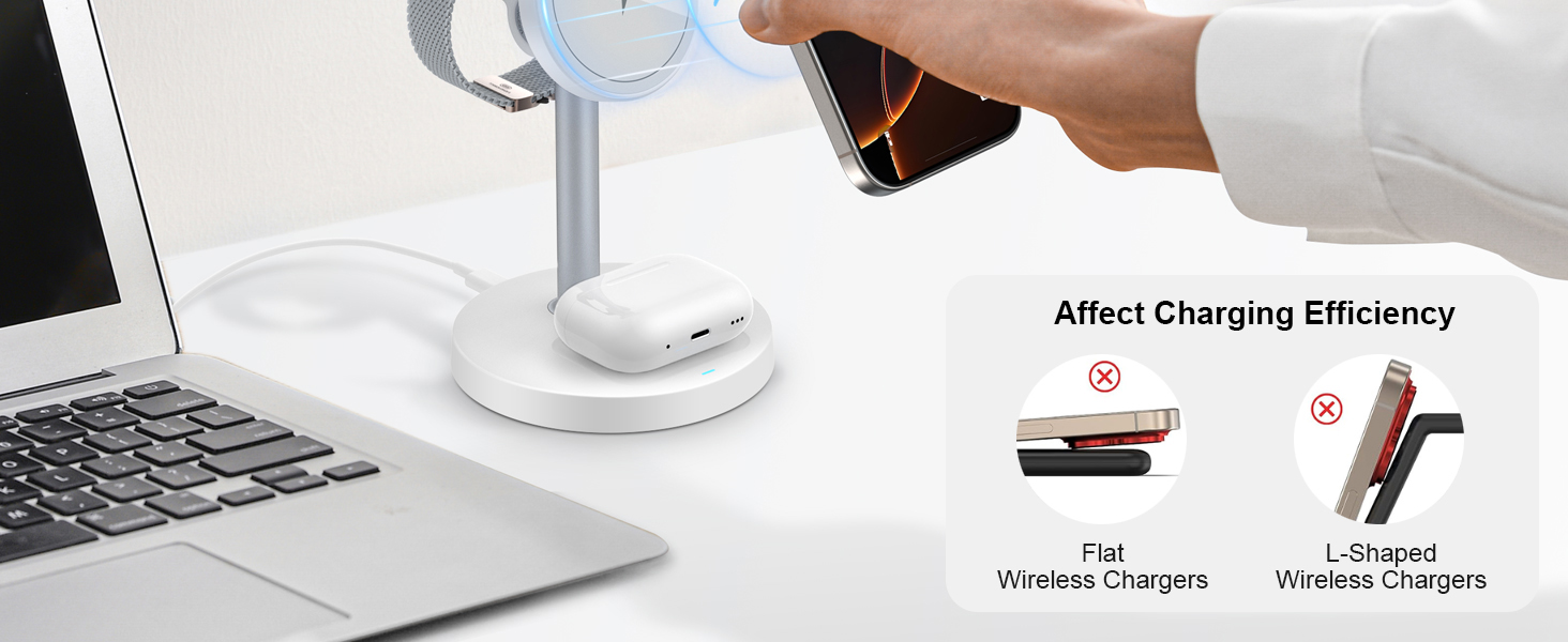 magnetic charger charging station wireless iphone 3 in 1 magsafe phone watch fast airpods mag-safe