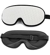 Sleep Mask Women Men 3D Contoured Eye Mask for Sleeping Mesh Fabric Side Sleeper Friendly Nap Res...
