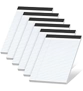 6 Pack Legal Pads 8.5 x 11 College Ruled Notepads, White Note Pads 8.5'' x 11'' Writing Pads Narr...