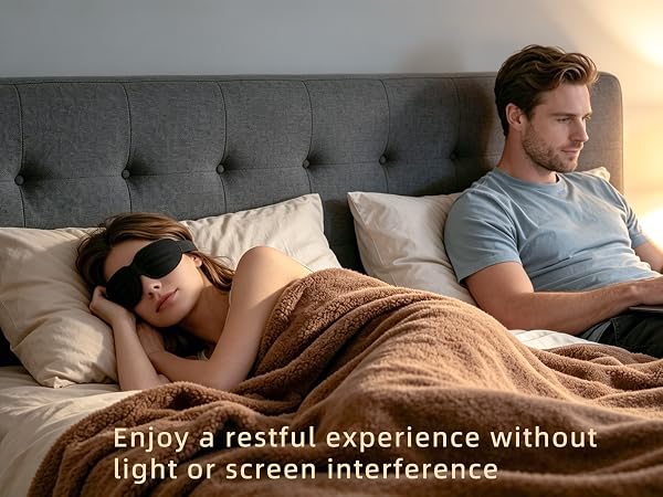 Sleep Mask for Men Women, Adjustable Sleeping Eye Mask, Blocking Eye Masks for Sleep