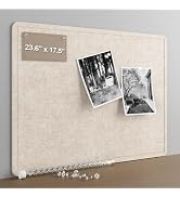 Baysola Large Felt Bulletin Board for Wall, 24"x18" Frameless Picture Board, Soft Felt Cork Board...
