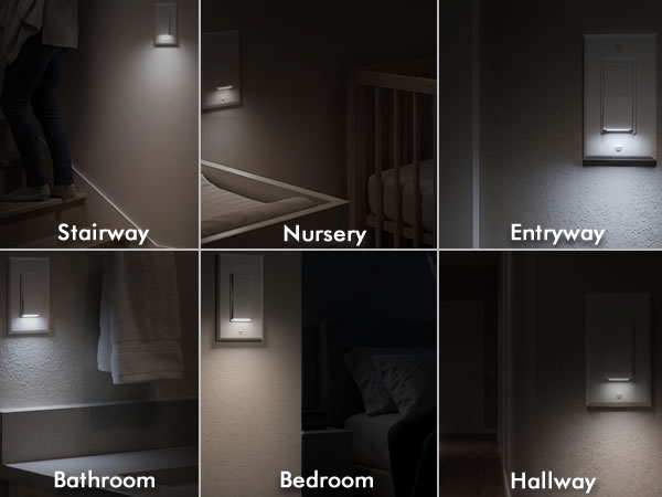 SOZULAMP Illuminated Light Switch, Single Pole, White, 15A 125V, 4 Pack