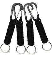 EOTW Paracord Keychain with Carabiner Military Braided Survival Lanyard Key Ring Hook for Outdoor...