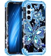 Miqala for Galaxy S25 FE Case,Glow in The Dark Three Layer Heavy Duty Shockproof Protection Hard ...