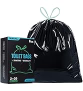 TRIPTIPS Portable Toilet Bags 40 Count Drawstring 8 Gallon Camping Toilet Bags Toilet Waste Bags ...