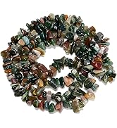 HAAMIIQII 5-8mm Natural Indian Agate Chips Beads Irregular Chip Stones Loose Gemstone Beads Energ...