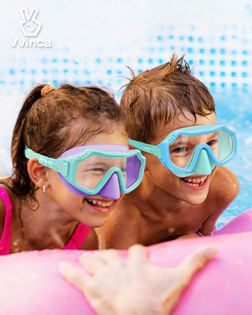 swim goggles with nose cover for kids