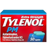 Tylenol PM Extra Strength Nighttime Pain Reliever & Sleep Aid Caplets, 500 mg Acetaminophen & 25 ...