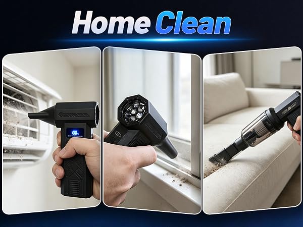 Mini Blower Compressed Air Duster Electric Air Duster, 4-Gear Adjustable for Home Clean
