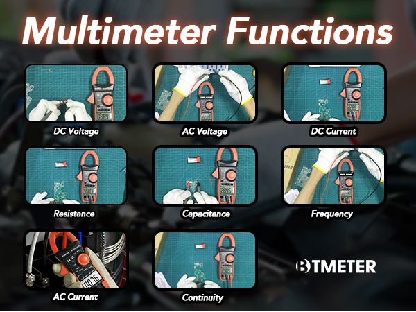 smart ampmeter voltmeter clamp on Ammeter current volt ampere resistance continuity electrical