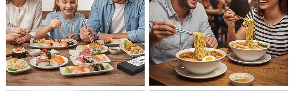 Premium 304 Stainless Steel Chopsticks Set