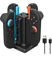 4 in 1 Switch 2 Joycon Controller Charging Dock Station, FANPL Fast Charger Holder for Nintendo J...