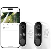 Anlapus 3MP 2K WiFi Security Camera Outdoor Indoor, 2 x WiFi6 & 2.4GHz Plug-in Cameras for Home S...