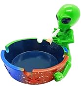 Yblenic Ash Tray Cool Ashtrays for Cigarettes, Alien Fantasy Ashtray Decor for Home Office, Ornam...