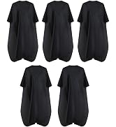 Black Waterproof Hair Salon Cape Professional Barber Cape with Metal Snap Closure Hair Cutting Ca...