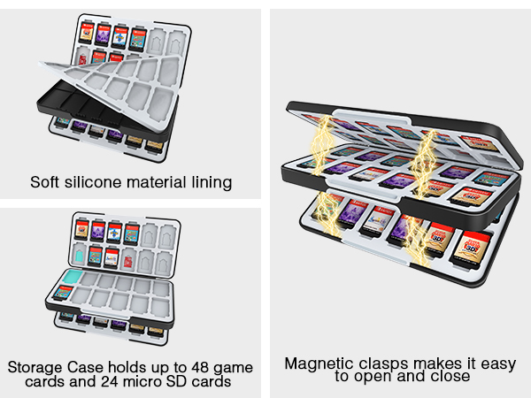 Switch game card case feature