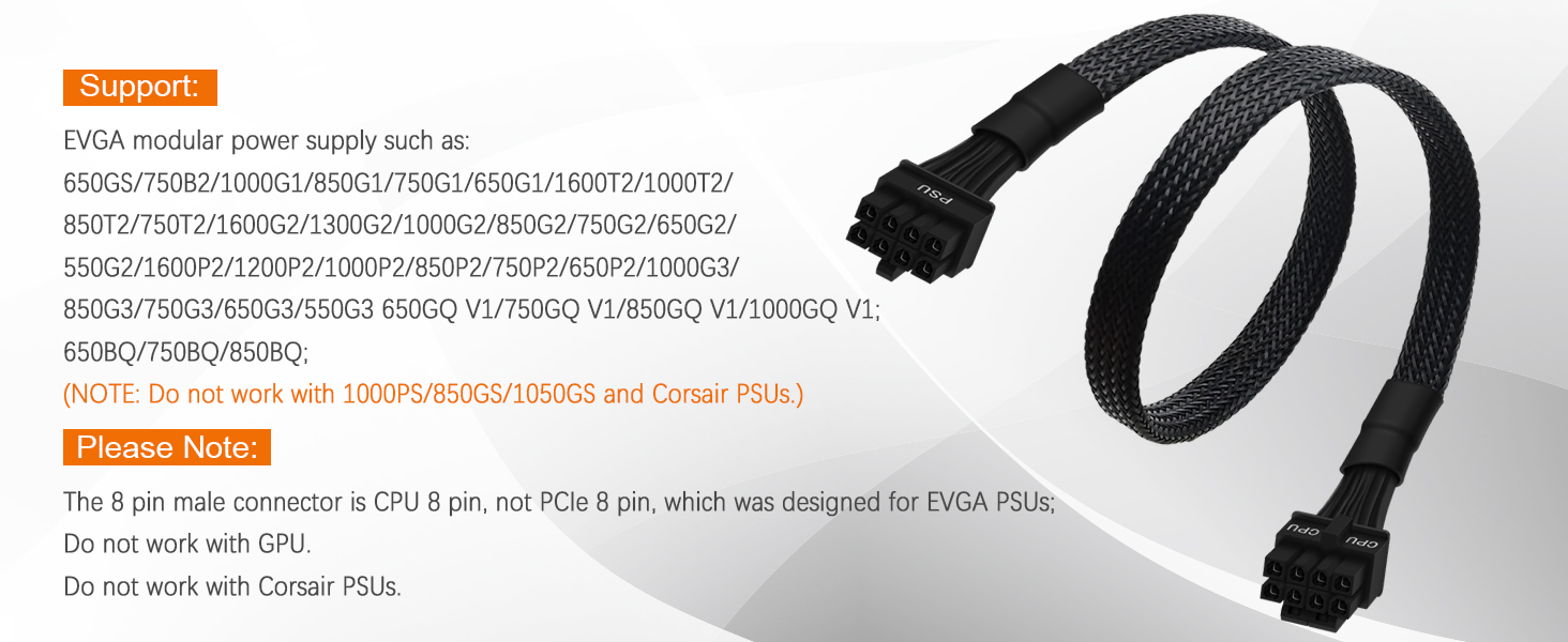 CPU Cable for EVGA PSUs
