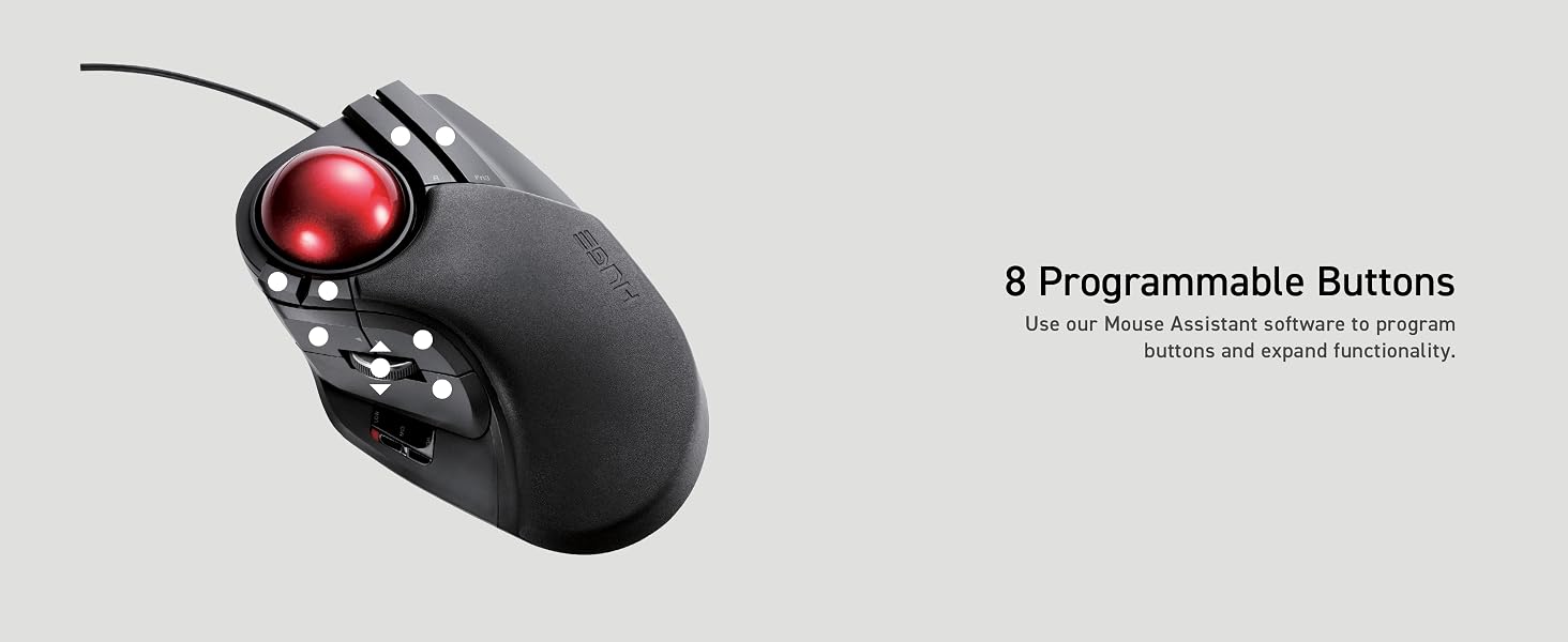 Huge Trackball Programmable Buttons