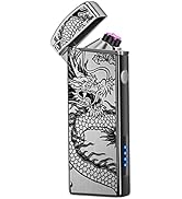 Rechargeable Lighter USB Electric Arc Lighter Plasma Lighters Cool Windproof Flameless Lighters w...