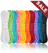 WEREWOLVES 10 Colors Paracord (20FT Each Color), 550lb Parachute Cord Combo Kit for Crafting Brac...