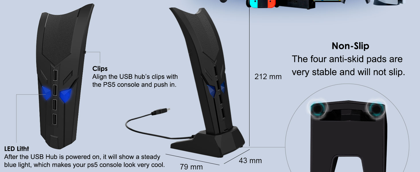 usb hub for playstation 5