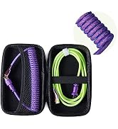 Formulamod USB C Coiled Keyboard Cable for Mechanical Keyboard,Coiled USB Aviator Cable for Keybo...