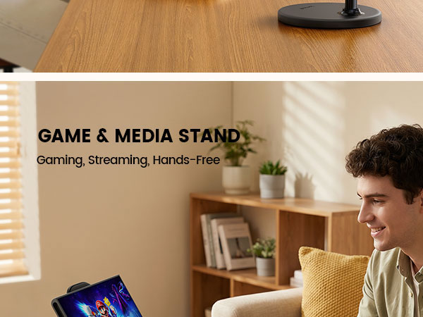 vertical phone stand cell phone stand holder for desk iphone 17 16 15 14 13 pro max air video