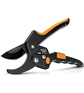 Ratchet Pruning Shears for Gardening Heavy Duty - Increases Cutting Power 3x - Perfect Ratchet Pr...