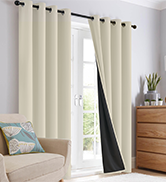 cream blackout curtains