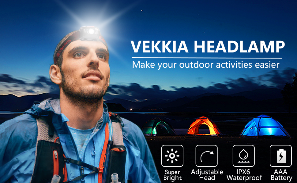 headlamp with red light option