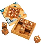 BSIRI Wooden Tic Tac Toe Game Table Living Room Decor Home Office Coffee Table Small Desk Bar Tab...