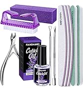 Nail Files and Buffers, FANDAMEI Nail Cuticle Remover Kit with Nail File, Nail Buffer Block, Cuti...