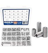 NINDEJIN 666Pcs Set Screws Assortment Kit, M2/ M3/ M4/ M5/ M6/ M8 Hex Allen Head Socket Grub Scre...