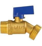 Angry Pony MNPT 1/2 x GHT 3/4 Thread Brass Outdoor Water Spigots, Hose Bibb Valves Outside Garden...