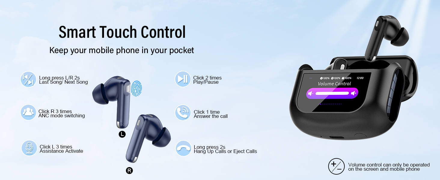 wireless Bluetooth earbuds