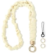 WEESMILE Stretchy Scrunchie Lanyard for ID Badges – Cute Neck Lanyard for Keys | Retractable Keyc...