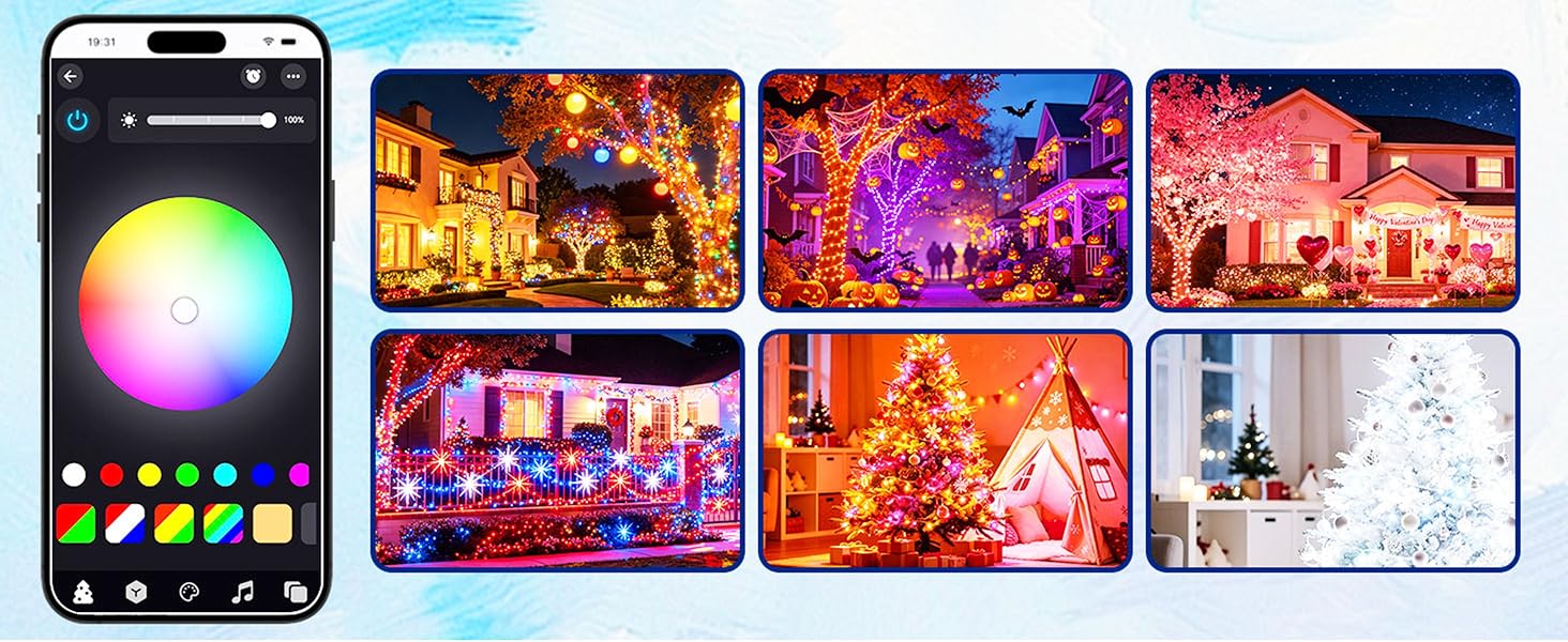 Smart Color Changing Xmas Lights