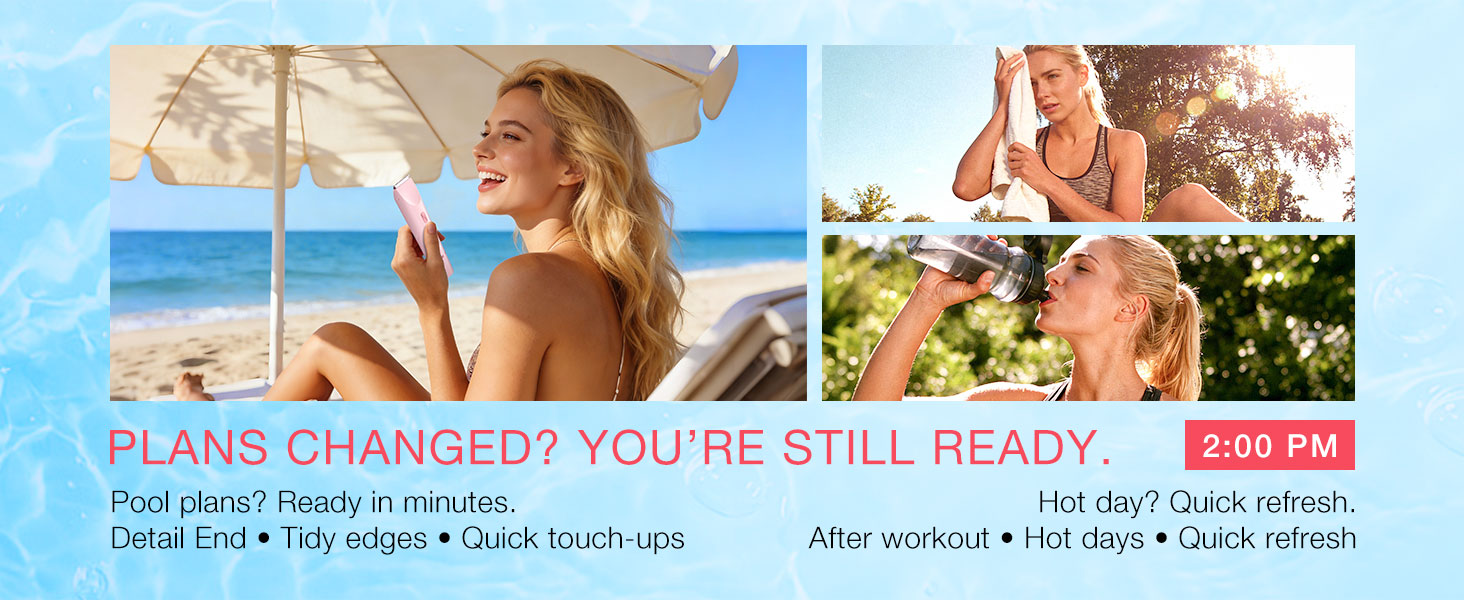 Bikini Trimmer for Women Dual Heads,Gentle Electric Razor Bikini Line,Underarms,Legs,Facial USB-C