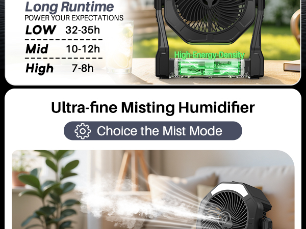 portable misting fan