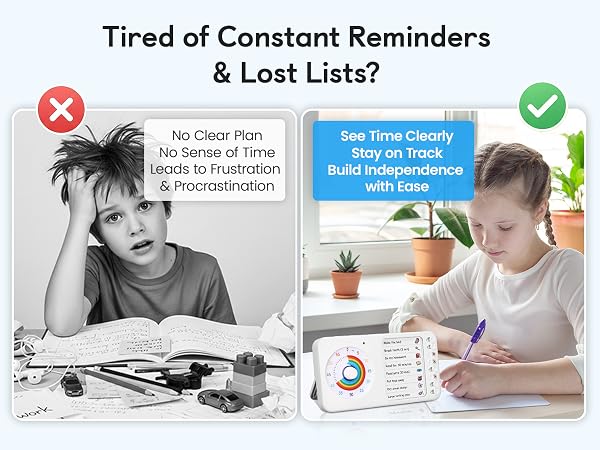 2 in 1 visual timer task board adhd autism dry erase chore chart visual schedule kids adults