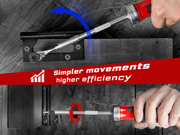 simpler movements,higher efficiency