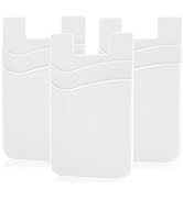 SS Phone Wallet, Card Holder for Phone Case Stick on Silicone Double Phone Pocket Suitable for iP...