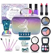 Girls Makeup Kit for Kids, Non Toxic Washable Mermaid Makeup, Kids Makeup Sets for Girls 5-8,Merm...