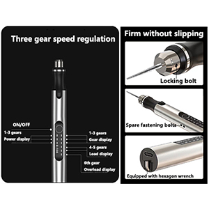Rechargeable cordless Electric Micro Engraver Pen Mini DIY Engraving Tool Kit
